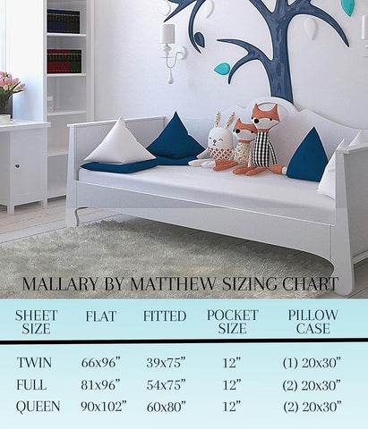 MALLARY BY MATTHEW Kids Super-Soft 100% Microfiber Print Sheet, Sports, Queen