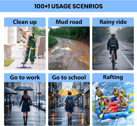 10 Pairs Disposable Waterproof Boot Covers for Rain - Plastic Rain Shoe Covers - Non-Slip Indoor Outdoor Rain Cover for Shoes,Plastic Overshoes for Men Women -Water Proof Boot Protector – Clear-XL
