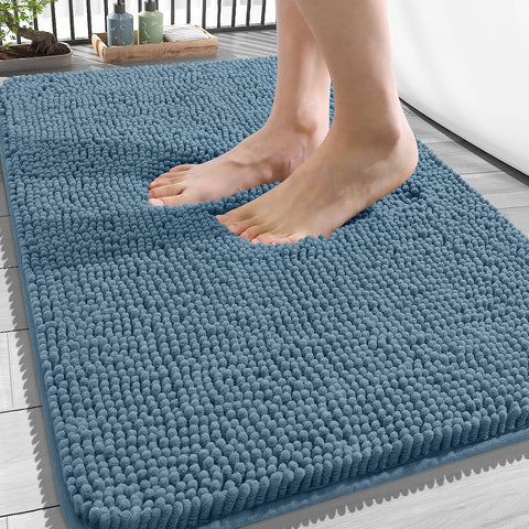 OLANLY Bathroom Rugs 34x21, Extra Soft Absorbent Chenille Bath Rugs