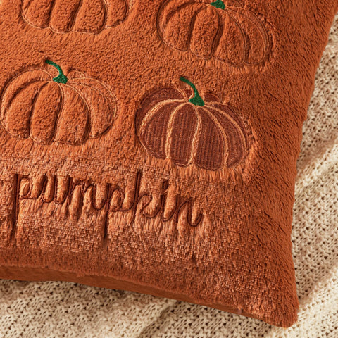 MIULEE Fall Pumpkin Pillow Covers 20x20 Rust Fall Decor