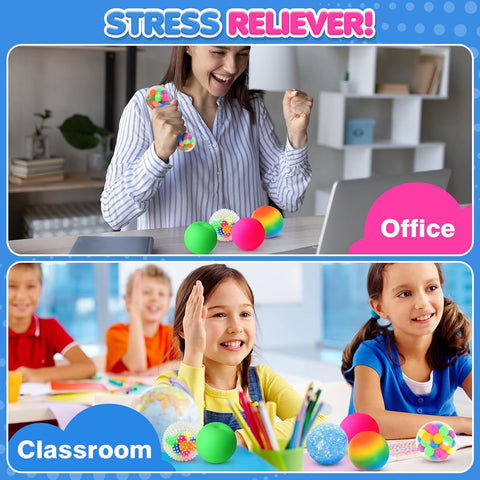6 Set Squishy Sensory Stress Squeezing Balls for Adults