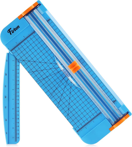 Firbon A4 Paper Cutter, 12 Inch Paper Trimmer with Extened Ruler, Blue