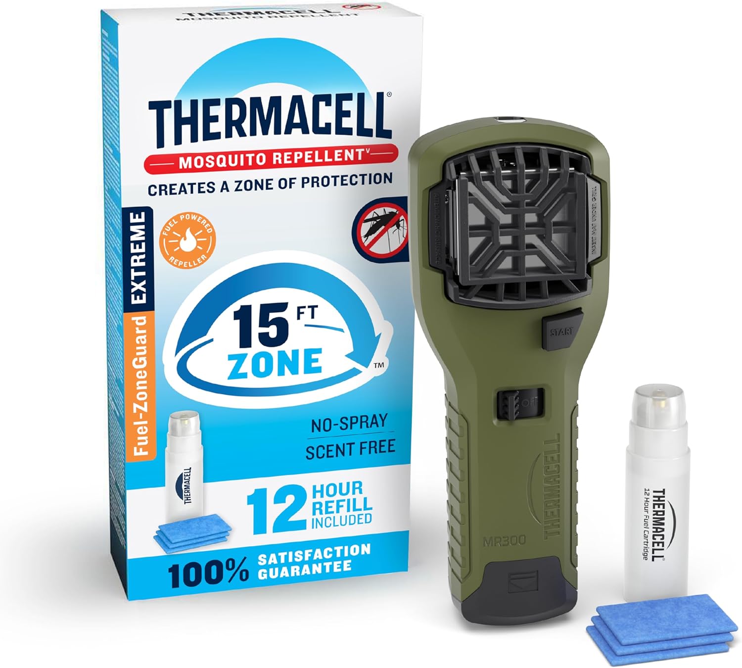 Thermacell Fuel-ZoneGuard Extreme Fuel Powered Mosquito Repeller, Green