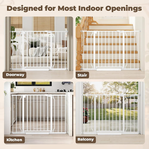 29"-45" Baby Gate for Stairs & Doorways, Auto Close Dog Gate Indoor