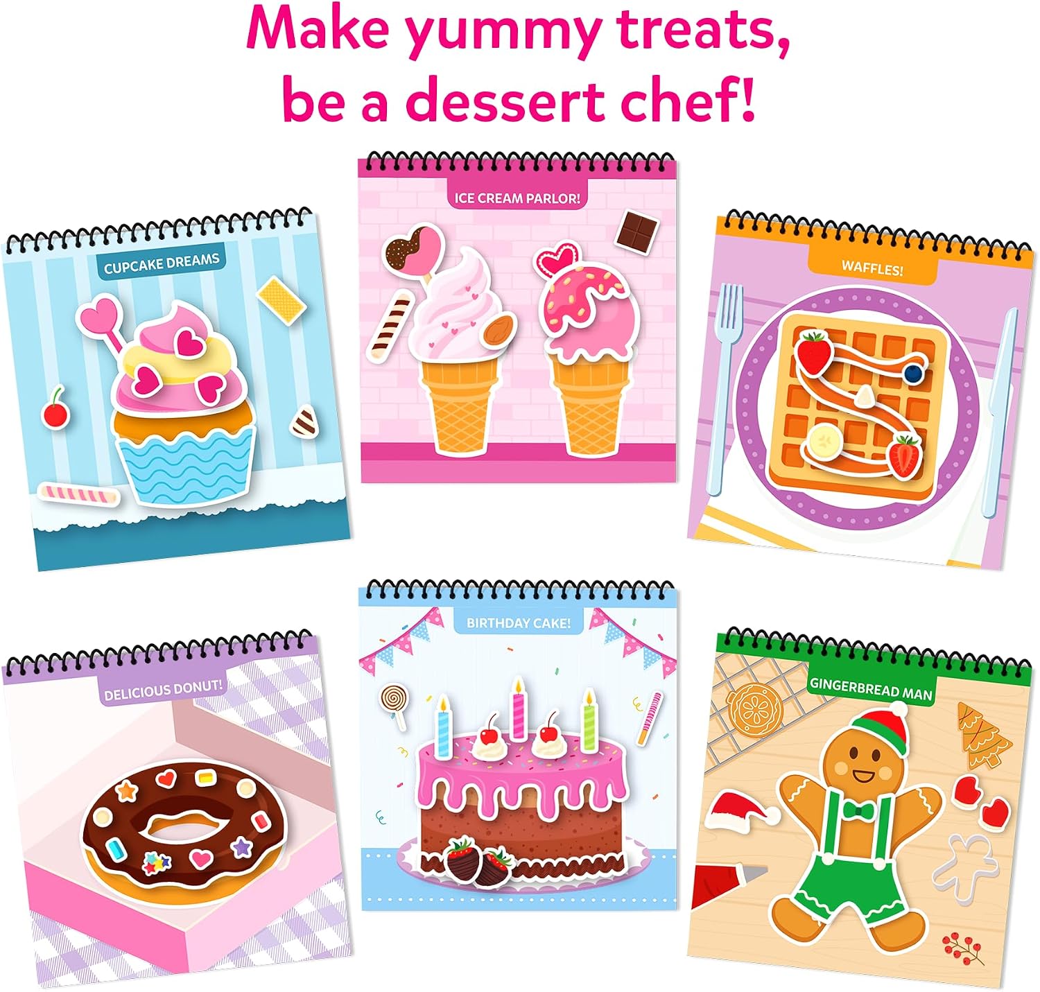 Skillmatics Peelies – Dessert Chef, Reusable Stickers, Gift for Toddlers