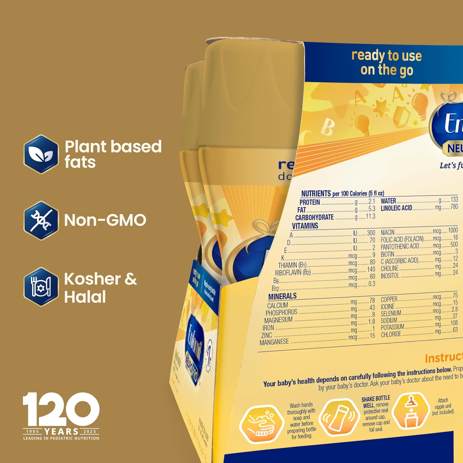 Enfamil NeuroPro Ready-to-Feed Baby Formula, 8 fl oz, 24 bottles