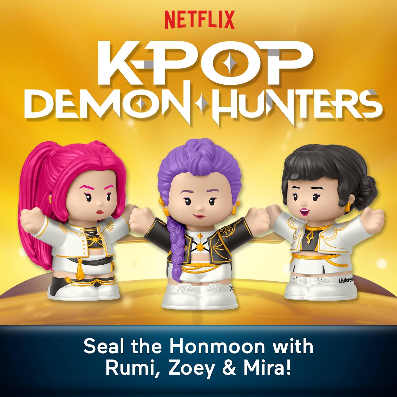 Little People Collector Kpop Demon Hunters: HUNTR/X Special Edition Set for Movie Fans, 3 Figures in a Display Package