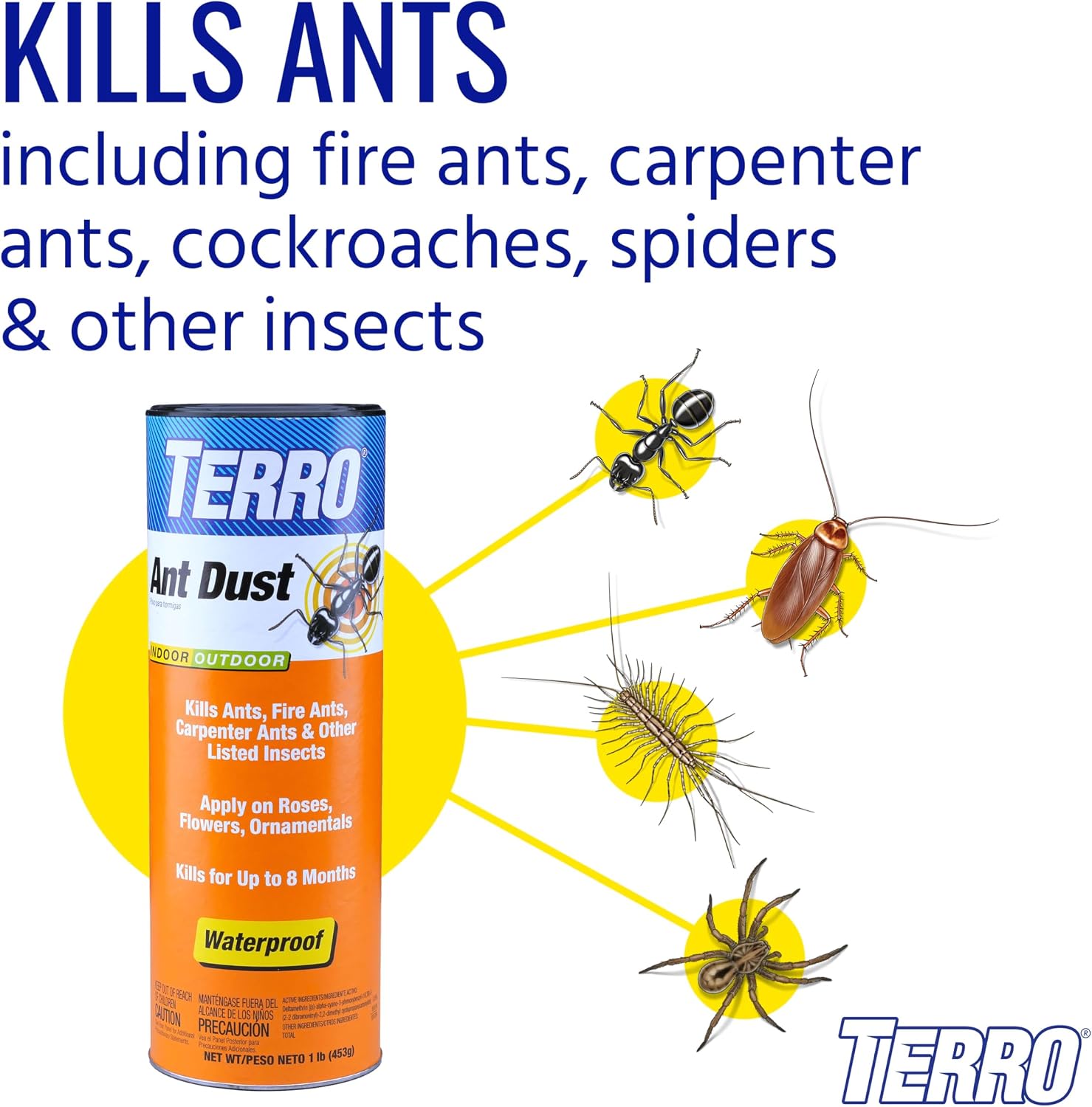 TERRO Ant Dust, Ant Powder Killer for Indoors and Outdoors