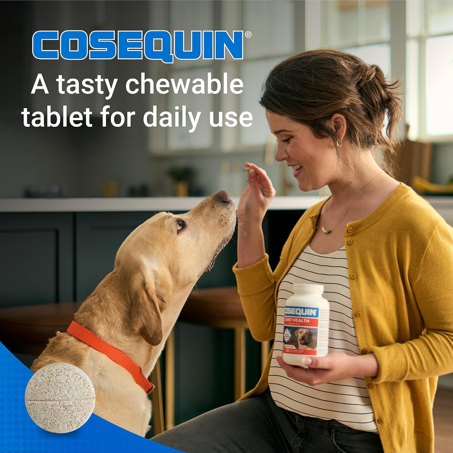 Nutramax Cosequin Joint Supplement, Glucosamine for Dogs, Chew Tabs, 60ct