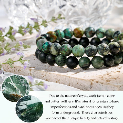 Bivei Natural Crystals Gemstone Healing Stretchy Round Beaded Bracelet
