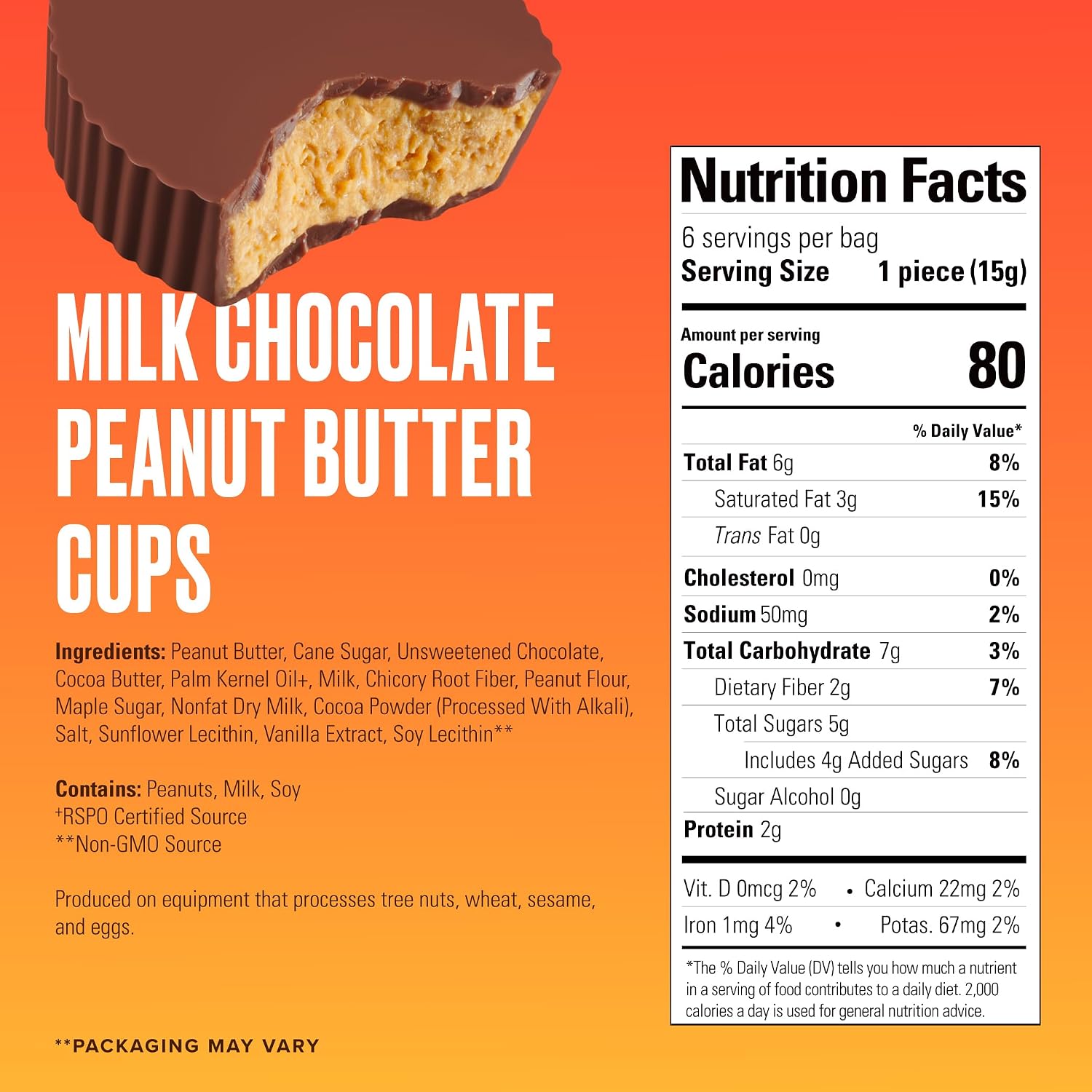 SkinnyDipped Milk Chocolate Peanut Butter Cups, 3.2oz Bag | 4 Pack