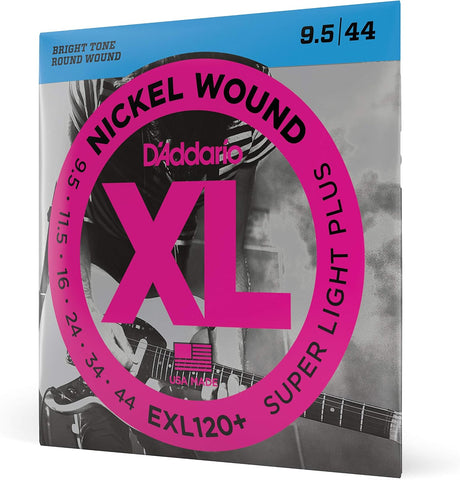 D'Addario XL Nickel EXL120+ Electric Guitar Strings, 9.5-44
