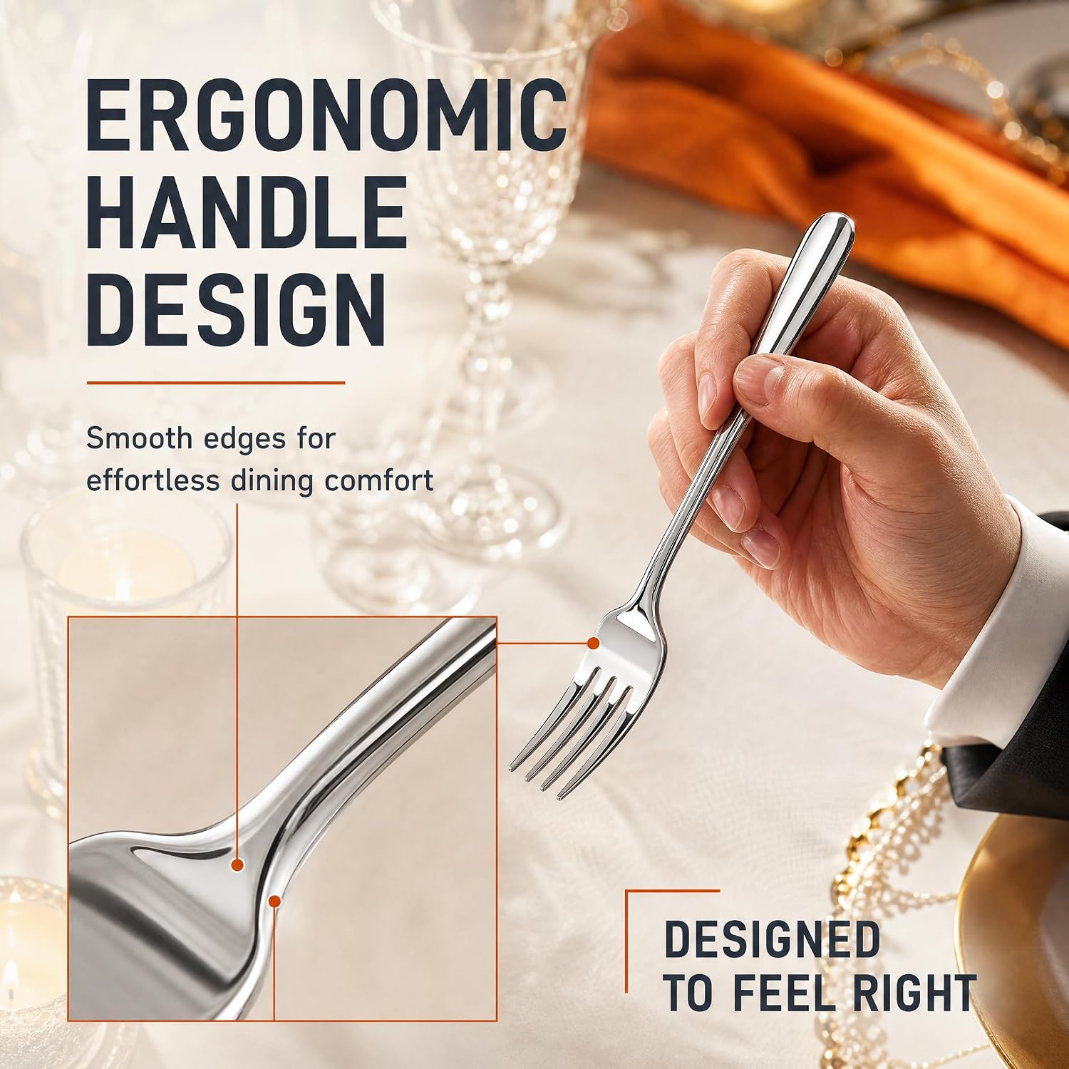 Silverware Set for 12, Heavy Duty Stainless Steel Silverware Set,60 Piece