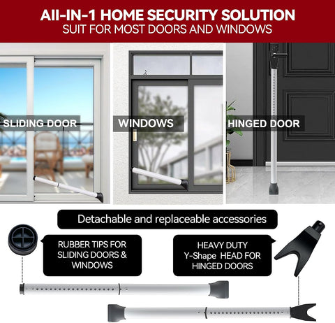 AceMining Door Security Bar, Patio Door Lock, 20-50 in