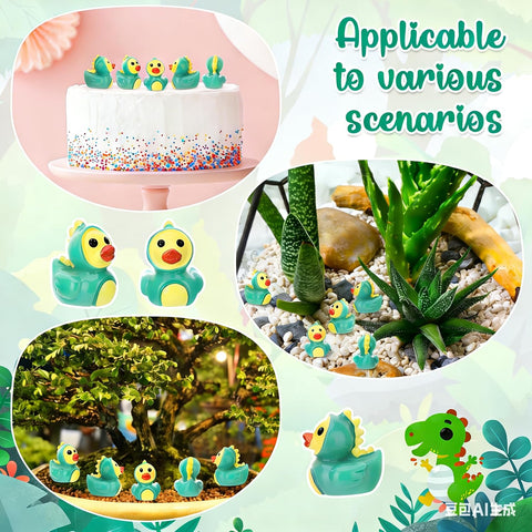 30 Pcs Dinosaur Ducks, Mini Dinosaur Resin Ducks Bulk