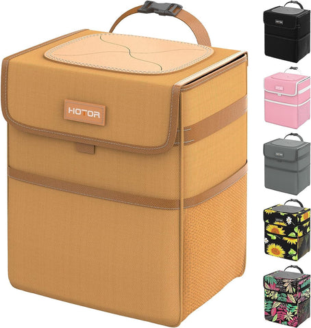 HOTOR Car Trash Can, Leak-Proof Car Organizer, Light Grey, 2-Gallon