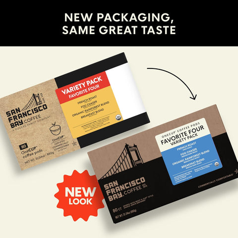 San Francisco Bay Variety Pack Original K-Cup Compatible Coffee Pods, 80 ct