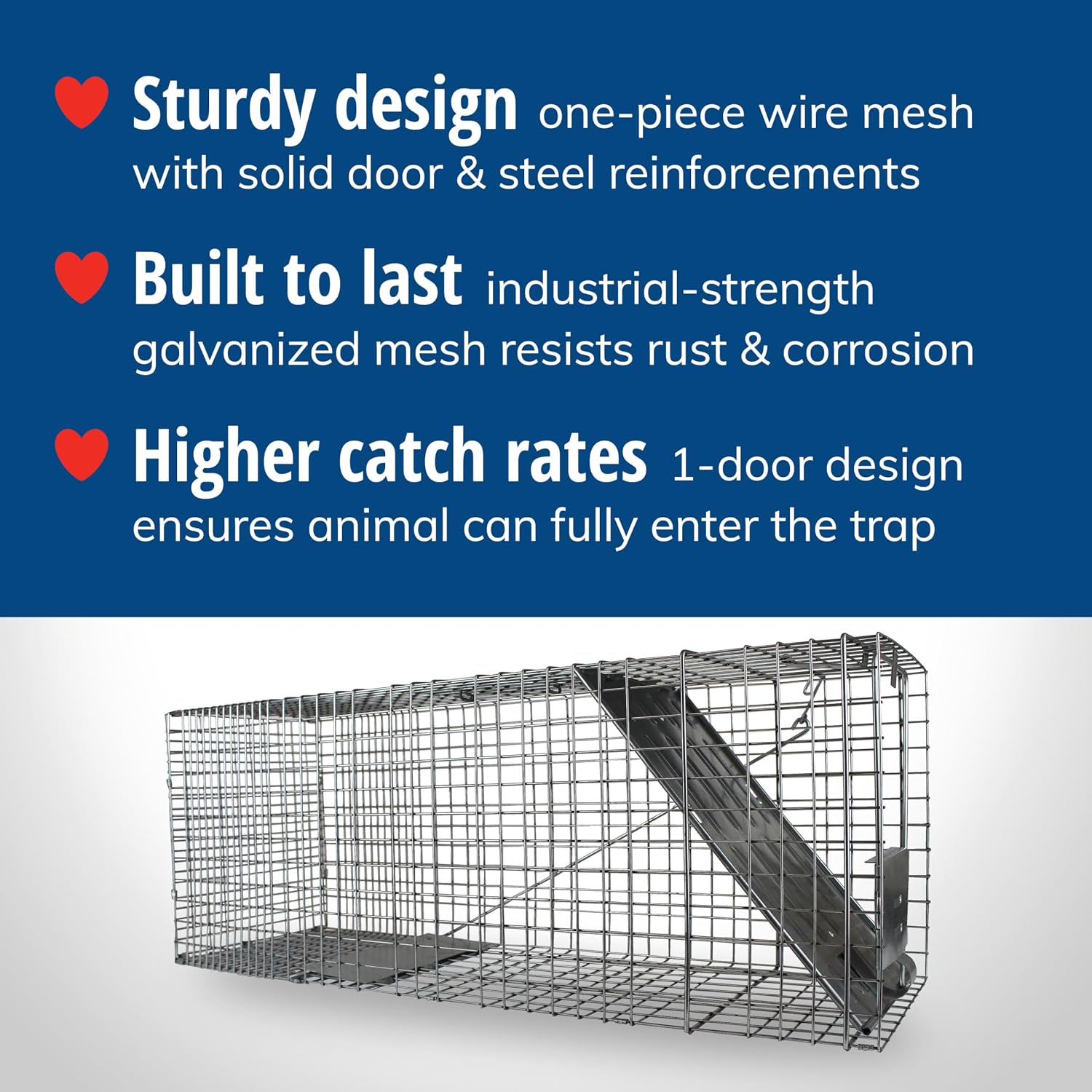 Havahart Large 1-Door Live Animal Trap for Raccoons, Cats, Bobcats, Beavers
