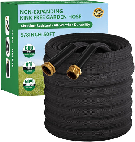 Garden Hose 25FT, Non-Expanding Water Hose Ultra Lightweight