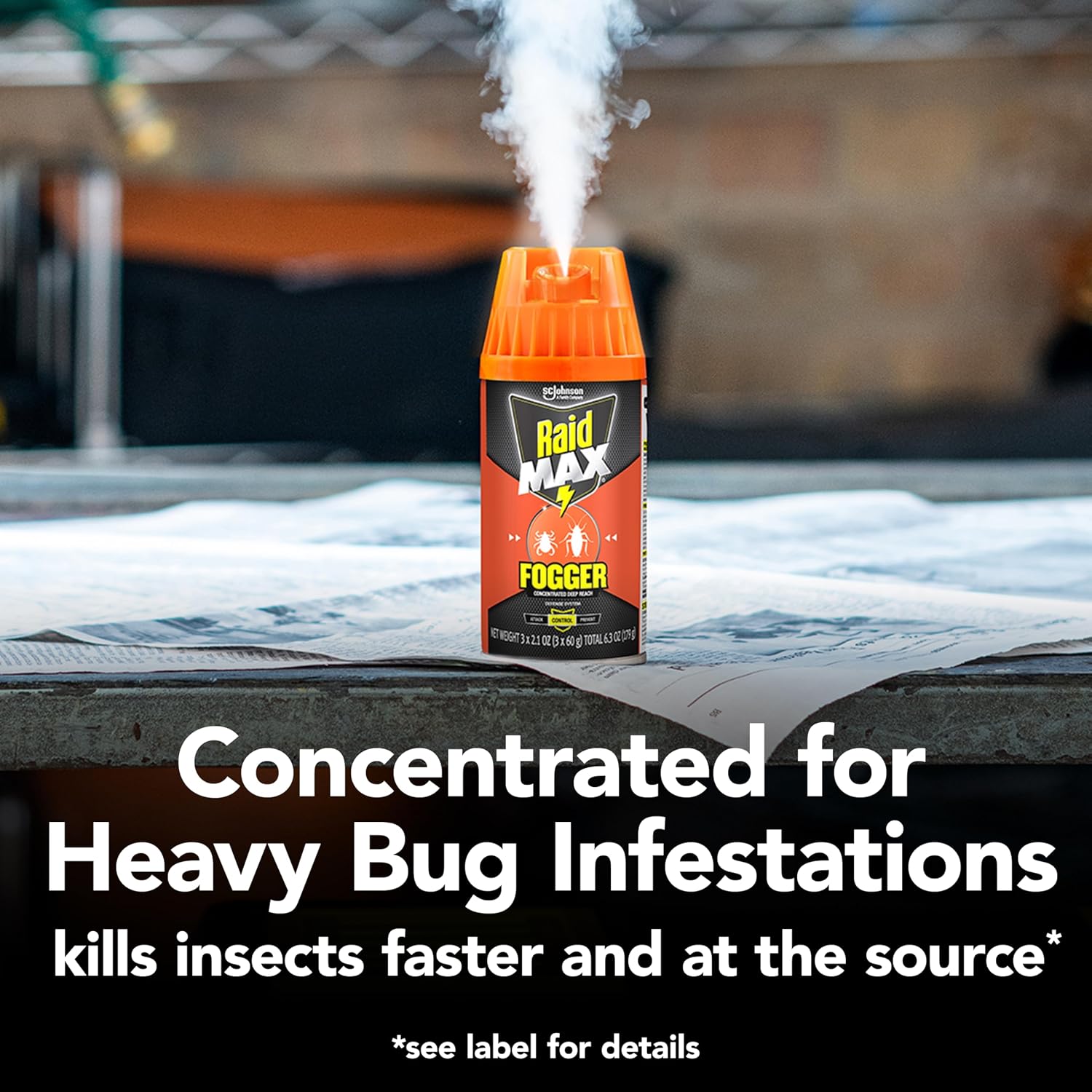 Raid Max Fogger for Indoor Use 6.3 Ounce (Pack of 1)