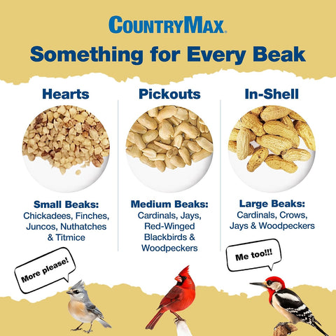 CountryMax 25LB in-Shell Raw Peanuts for Wildlife & Squirrels