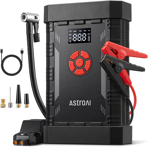 AstroAI A30 4000A Portable Jump Starter with Air Compressor, 12V Jump Box