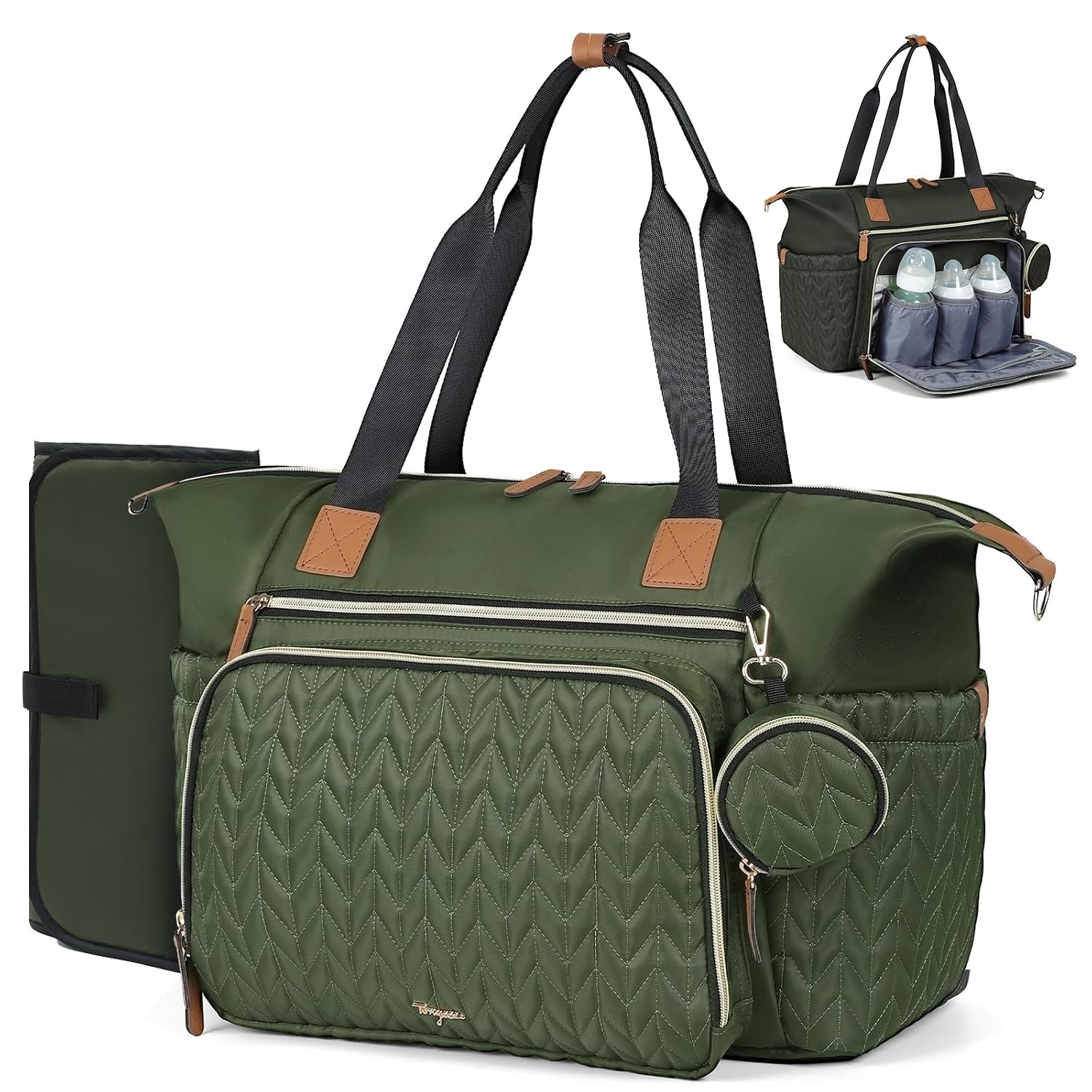 Diaper Bag Tote, Large Baby Hospital Bag for Labor Delivery Mom