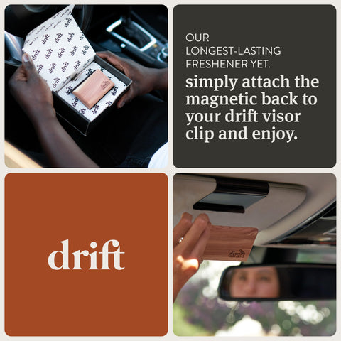 Drift Car Air Freshener - Wood Air Freshener - Car Odor Eliminator - Teak Scent Refill - Pack of 3 - NO CLIP INCLUDED