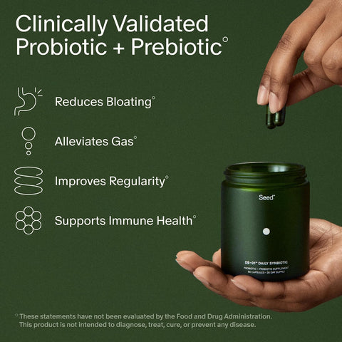 Seed DS-01 Daily Synbiotic - Adult Probiotic + Prebiotic - 30-Days with Jar