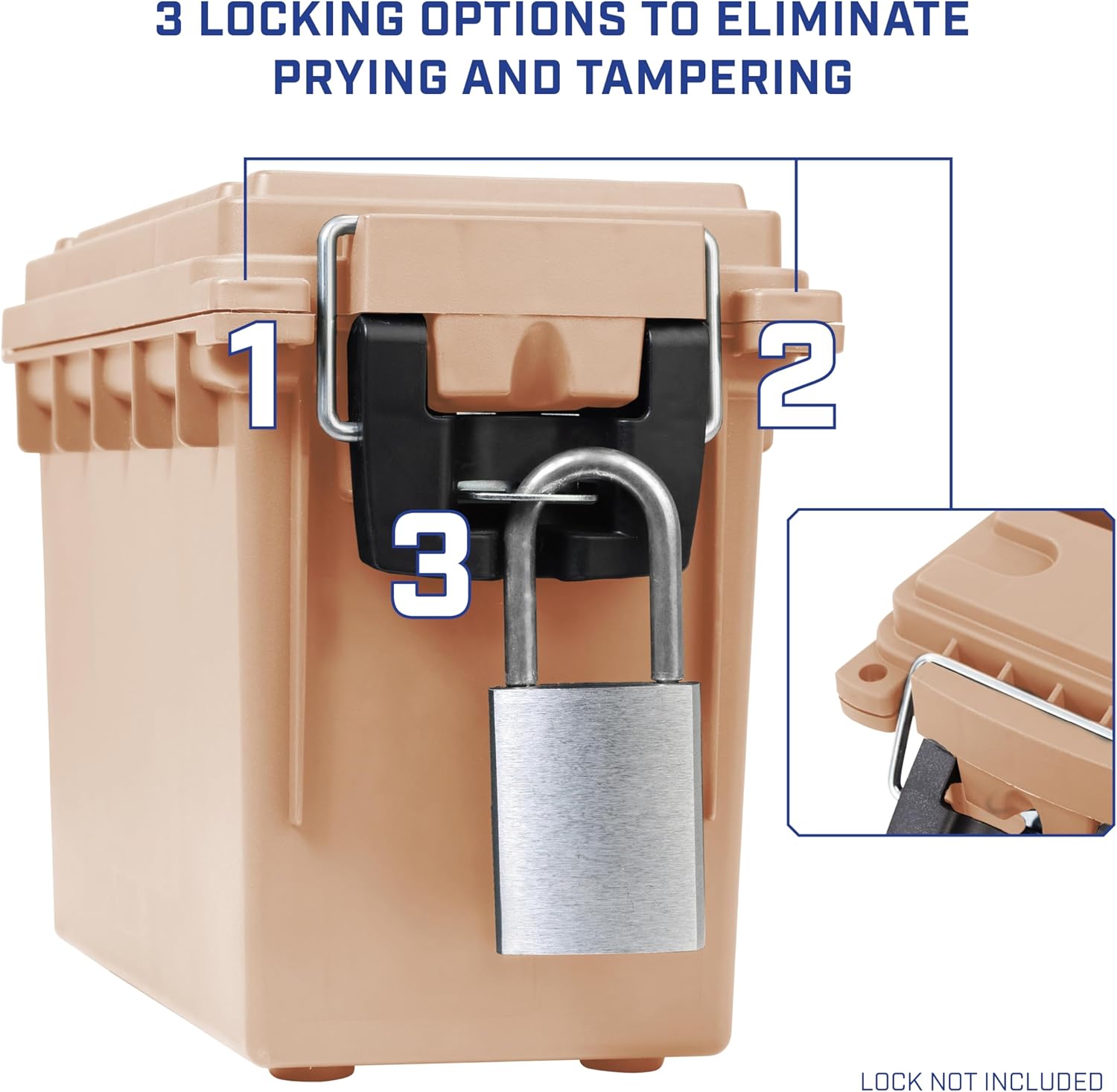 Sheffield 12627 Ammo Box Made in USA Stackable Lockable Ammo Storage Box