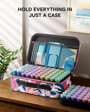 ARTDOT 120 Slots Storage Container for Diamond Art Kits for Adults,Portable Bead Storage Boxes for Diamond Painting Accessories and Tools