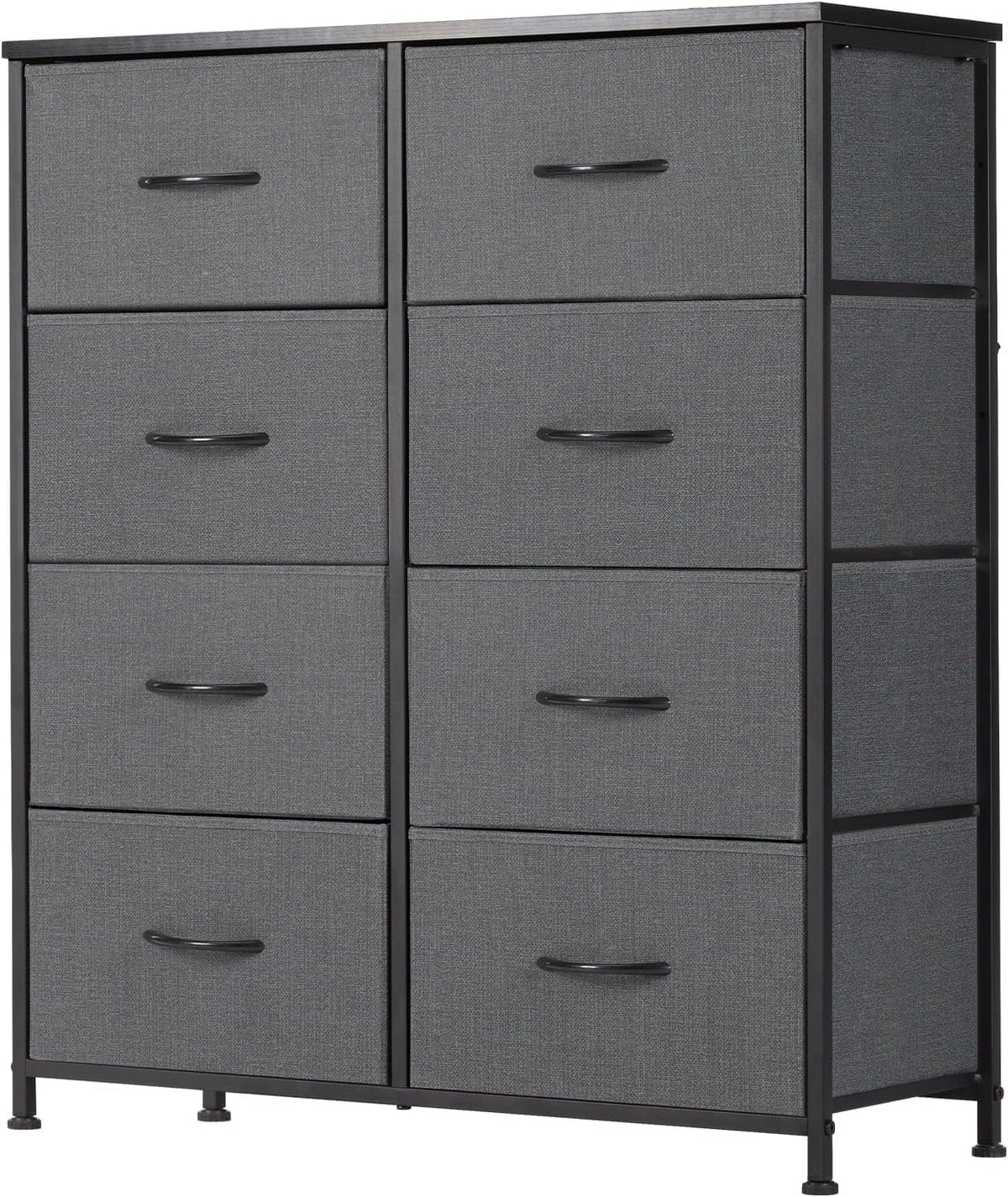 Sweetcrispy Dresser for Bedroom, Fabric Dresser with 8 Drawers, Ash