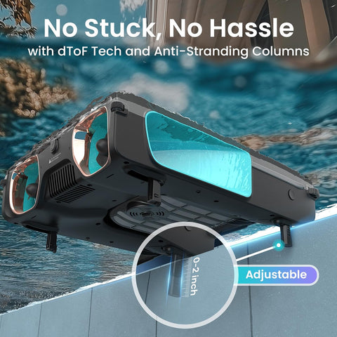 AIPER EcoSurfer S2 24/7 Solar Pool Skimmer Robot with App Support, Blue