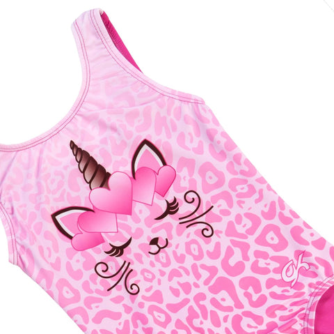 GK Stars Gymnastics & Dance Leotard for Girls and Toddlers - Activewear One Piece Outfit in Fun Colorful Prints