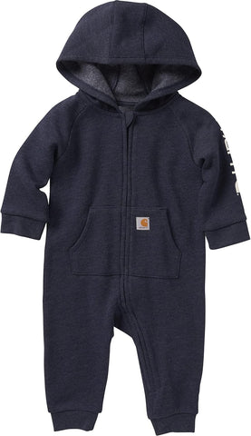 Carhartt baby-boys Long-sleeve Hooded Zip-up Footless Jumpsuit One-piece Hoodie