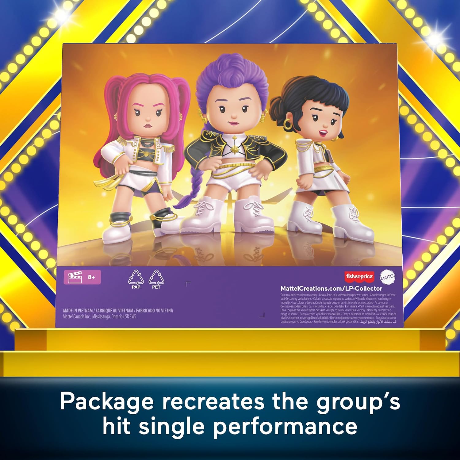 Little People Collector Kpop Demon Hunters: HUNTR/X Special Edition Set for Movie Fans, 3 Figures in a Display Package