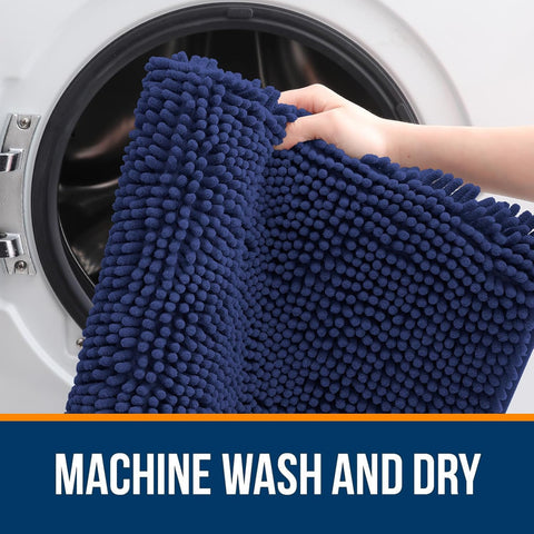 OLANLY Bathroom Rugs 35x24, Extra Soft Absorbent Chenille Bath Rugs