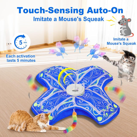 Interactive Cat Toys for Indoor Cats,Automatic Kitten Tunnel Toy