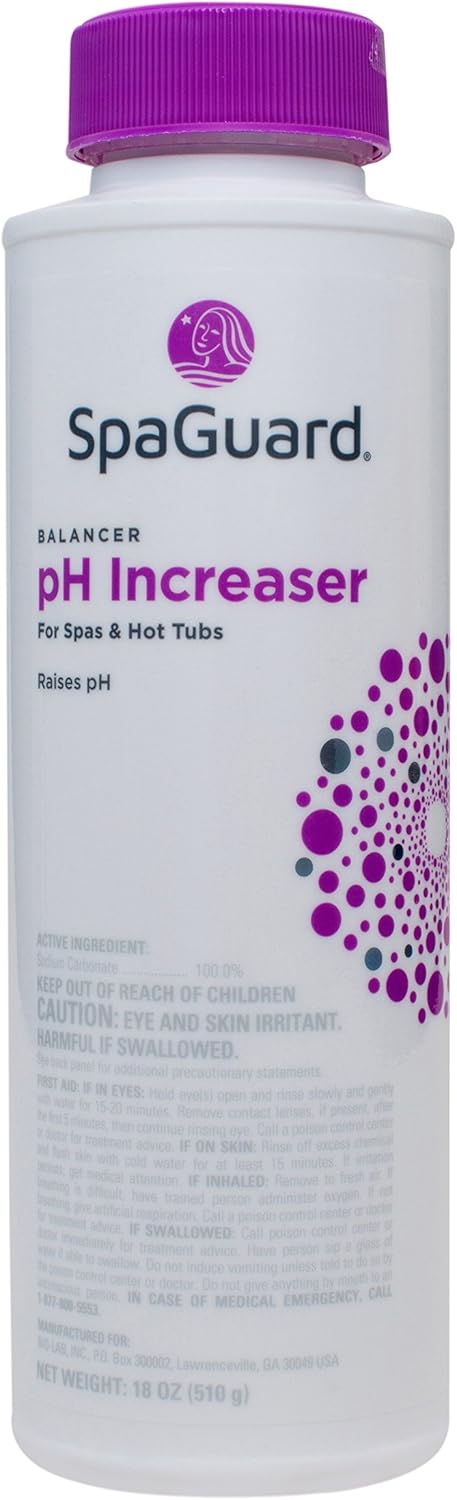 SpaGuard pH Increaser, 18 oz, Pack of 3, pH Raiser for Spas & Hot Tubs, Protects Equipment from Corrosion, Balances Water
