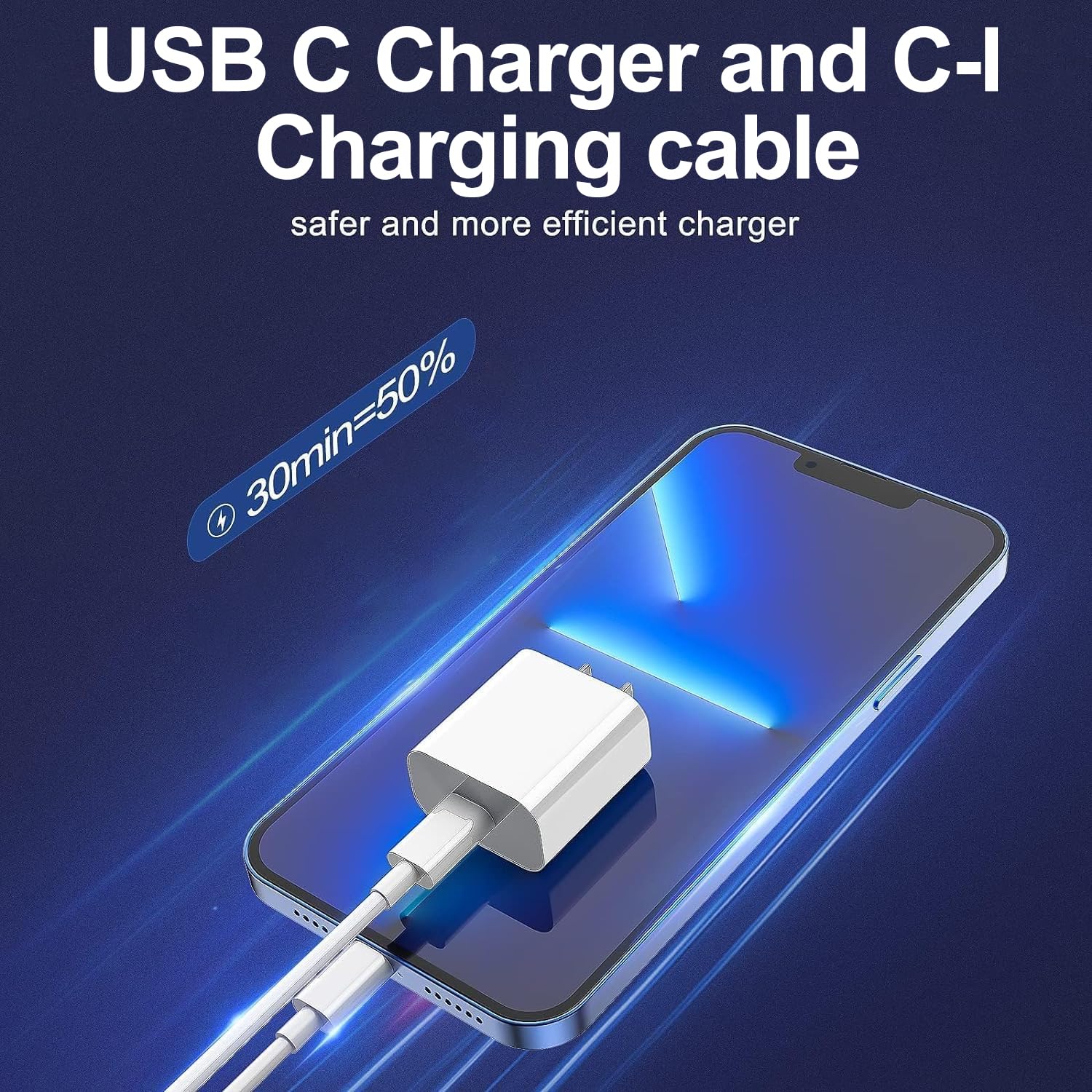 iPhone Charger Fast Charging, USB C Charger Block, 6FT/10FT Lightning Cable