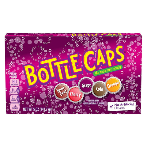 Bottle Caps Fizzy Soda Pop Hard Candy, Theater Box, 5 oz, 10 Pk