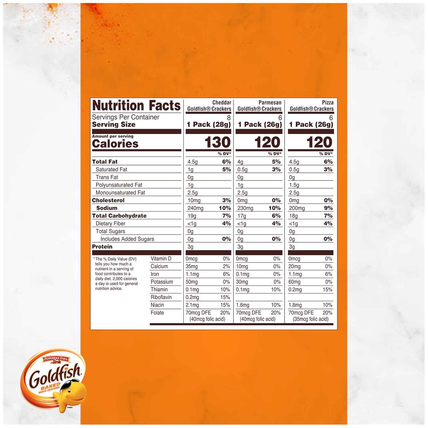 Goldfish Say Cheeeese Cheese Cracker Snack Packs, 20 Count Variety Pack