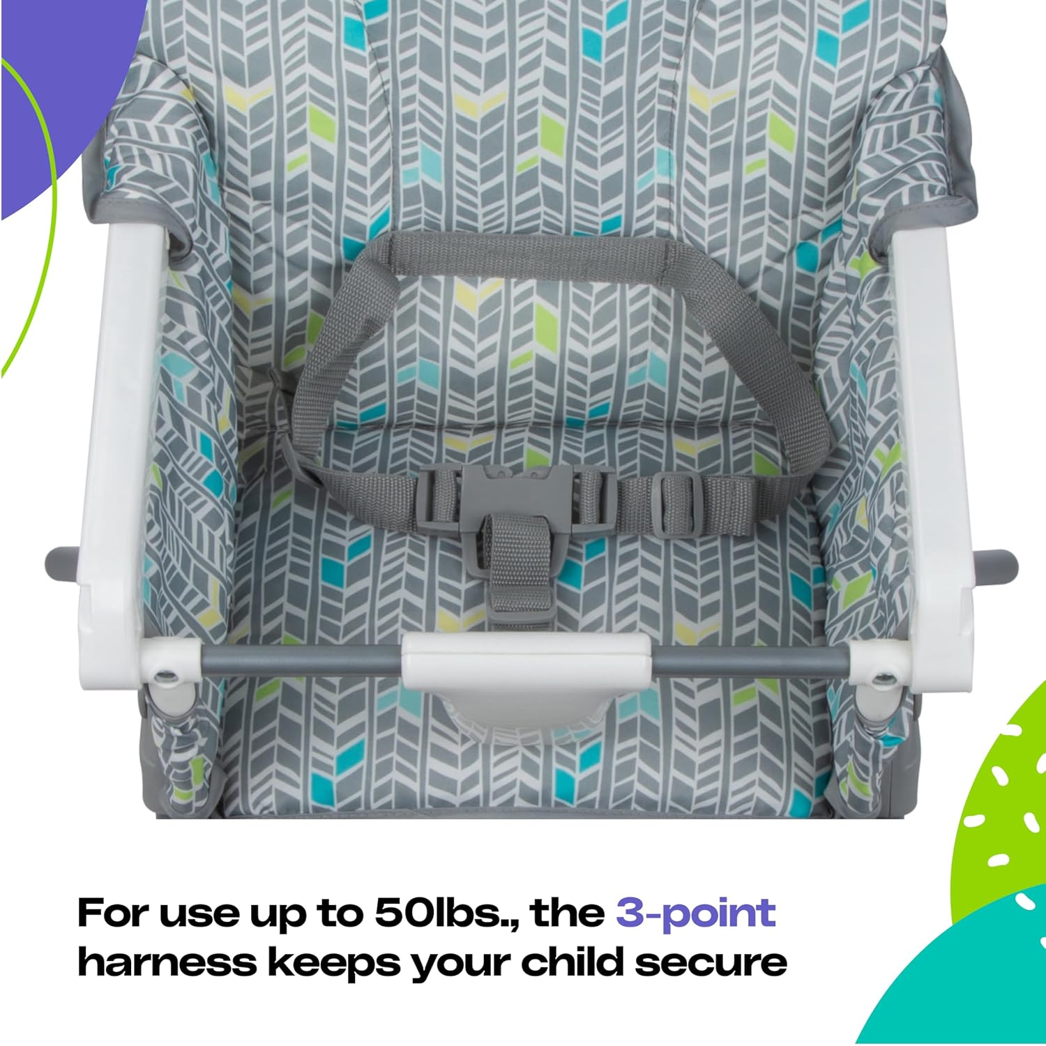 Cosco Kids Highchair for Baby, Simple Foldable High Chair, Convenient, Lightweight, and Compact Design, Mapleton