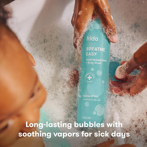 Frida Baby Eucalyptus Vapor Bubble Bath + Body Wash, Safe for Skin, 10oz