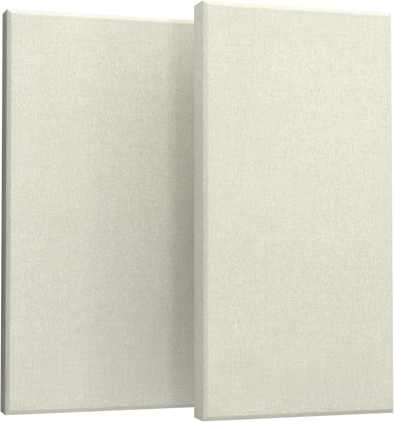 2 Pack Acoustic Panels 47.2"x23.6"x2" Soundproof Fiberglass Panel,Off White