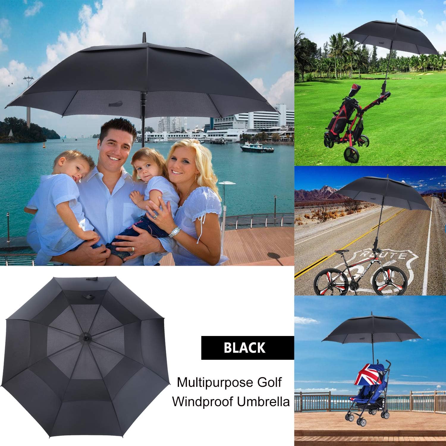 MRTLLOA Extra Large Golf Umbrella,54/62/68/72 Inch Automatic Open Umbrella