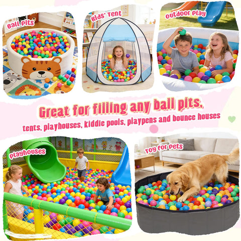 Vanland Ball Pit Balls, Plastic Playpen Toys for Babies Toddlers and Kids