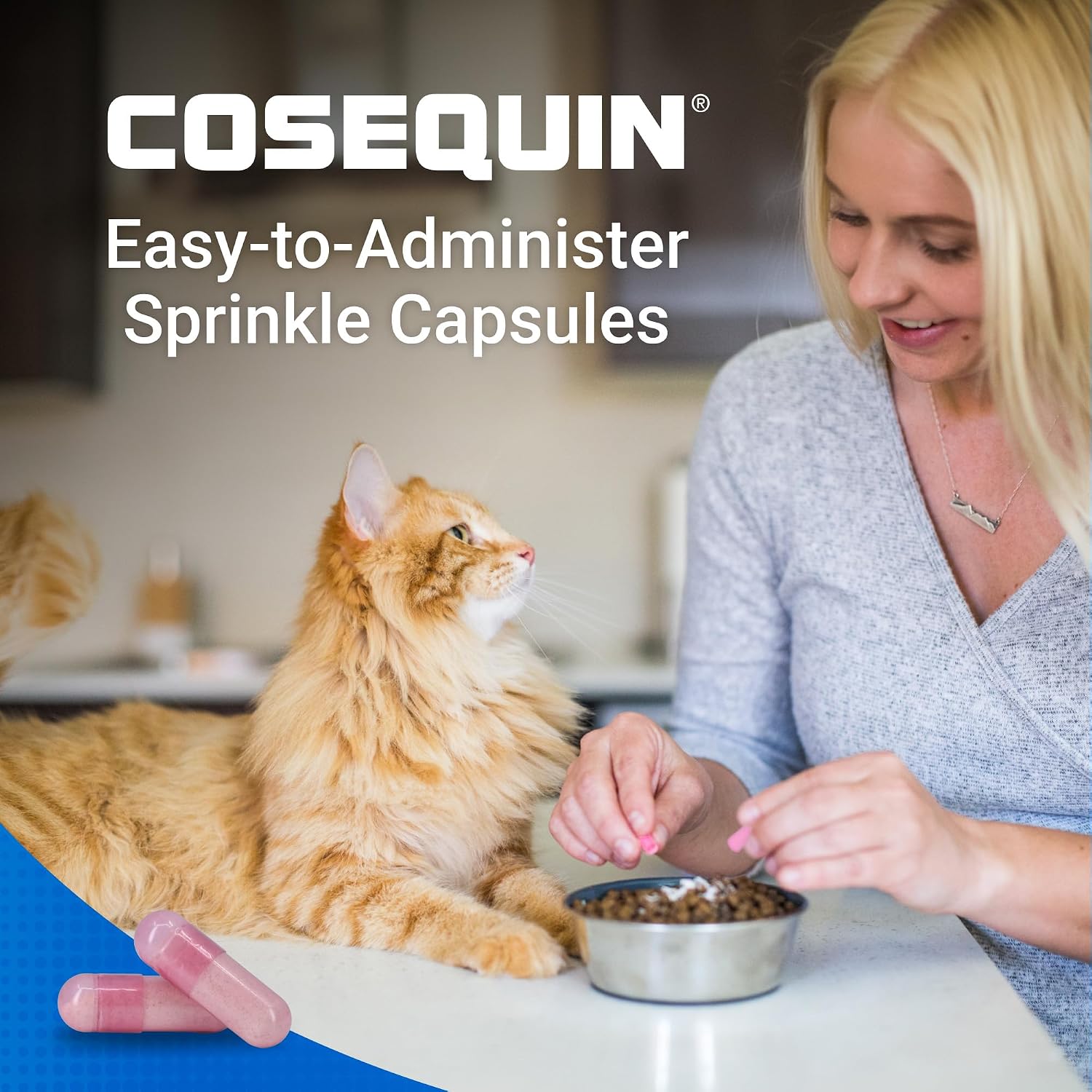 Nutramax Cosequin for Cats Joint Health Supplement, Contains Glucosamine for Cats, Plus Chondroitin, Supports Healthy Joints, for all Breeds and Sizes, Sprinkle Capsules, 30 Count