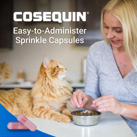 Nutramax Cosequin for Cats Joint Health Supplement, Contains Glucosamine for Cats, Plus Chondroitin, Supports Healthy Joints, for all Breeds and Sizes, Sprinkle Capsules, 30 Count