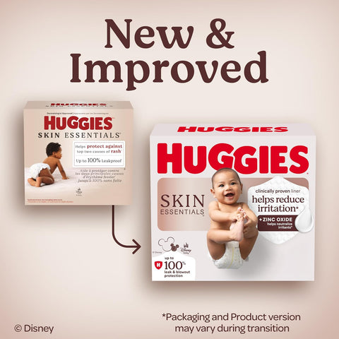 Huggies Skin Essentials Diapers Size 4, 150 Count (6 Packs of 25)
